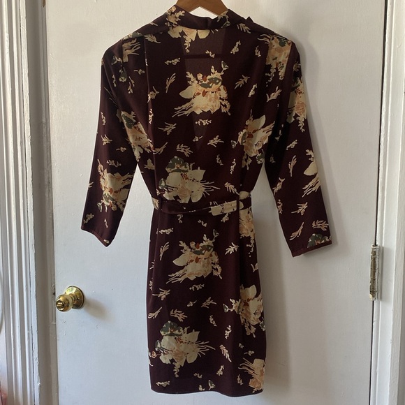 Wilfred Franca Long Sleeve Mini Wrap Dress Floral - Picture 5 of 6